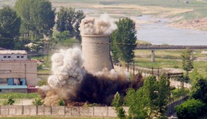 yongbyon north korea cooling tower destroyed