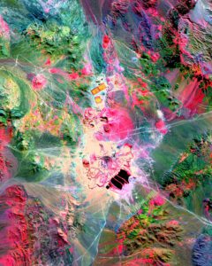 aster satellite image mining escondida chile