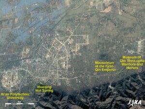 satellite image qin emperor mausoleum
