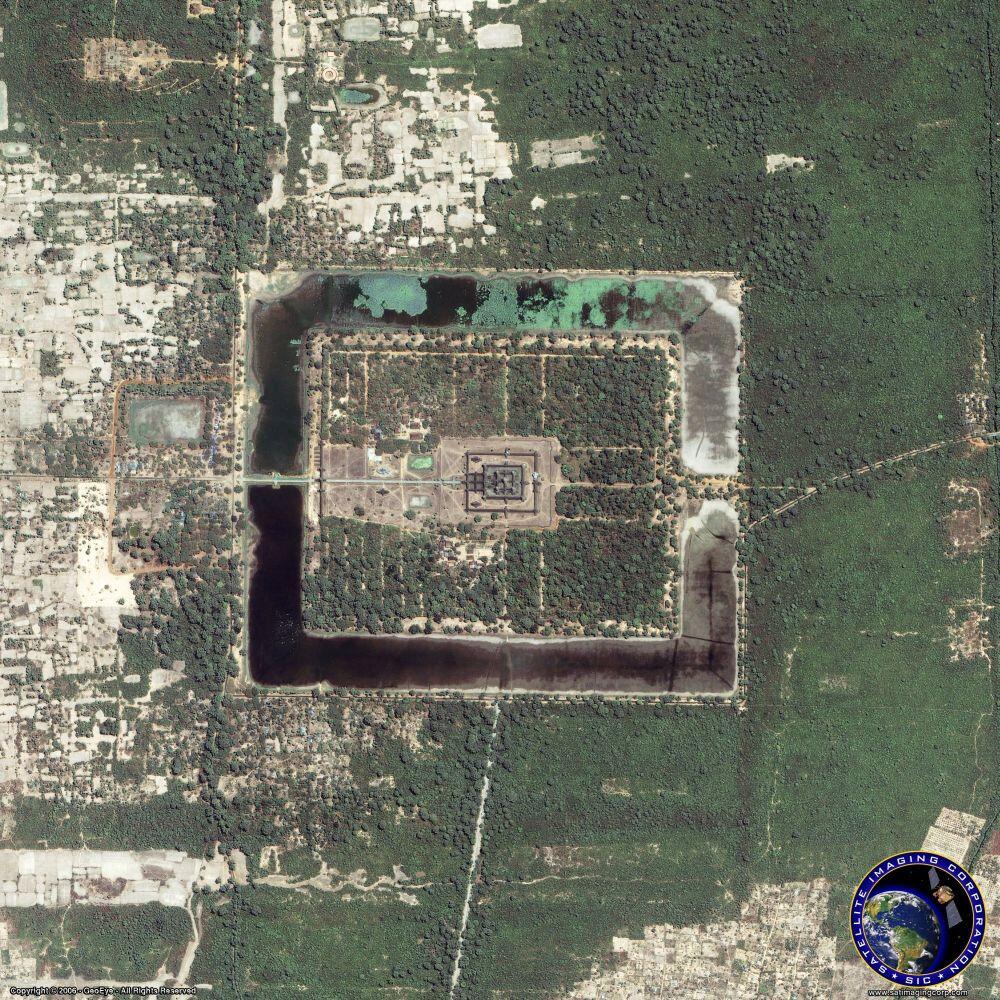 satellite image ankor wat