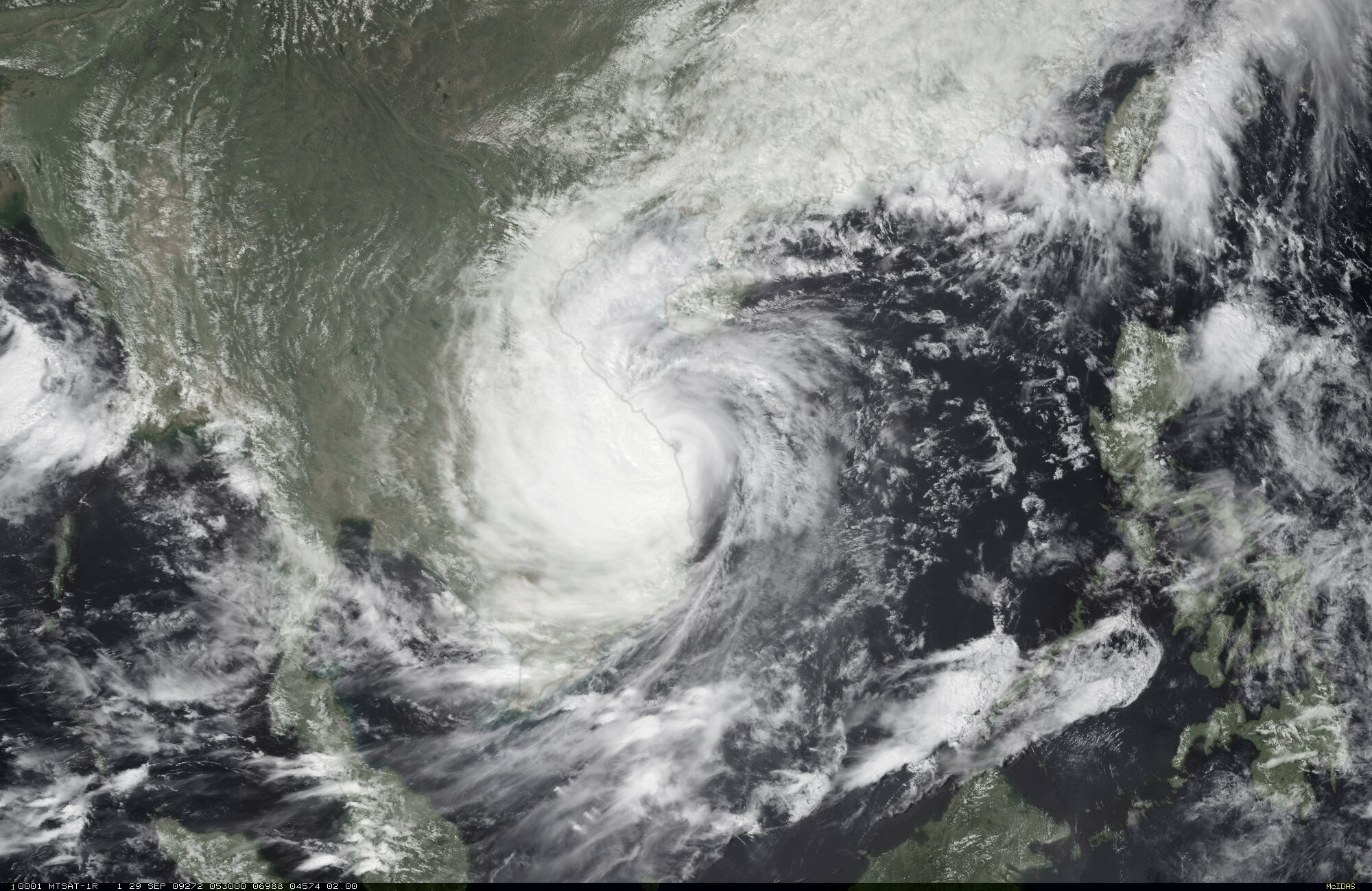 Satellite Map Typhoon Ketsana