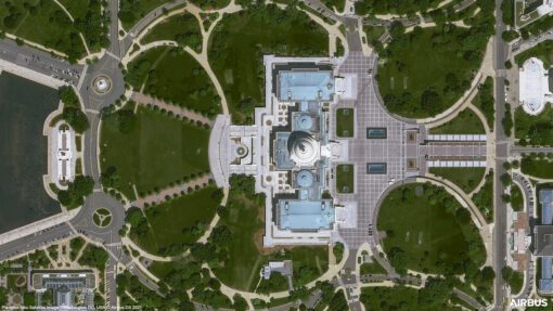 Satellite Image of US Capitol Washington DC (30cm)